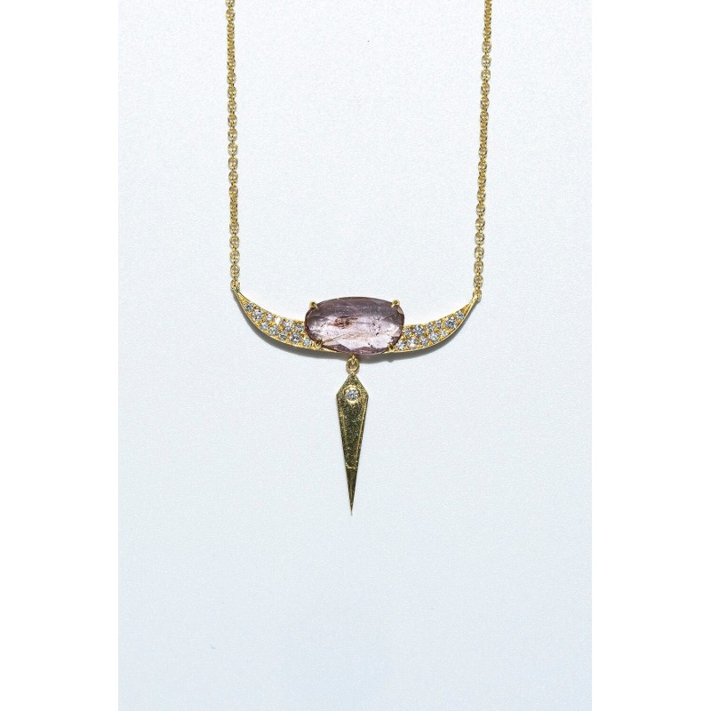 Bull's eye Tourmaline Necklace | Uranus Collection                                                               